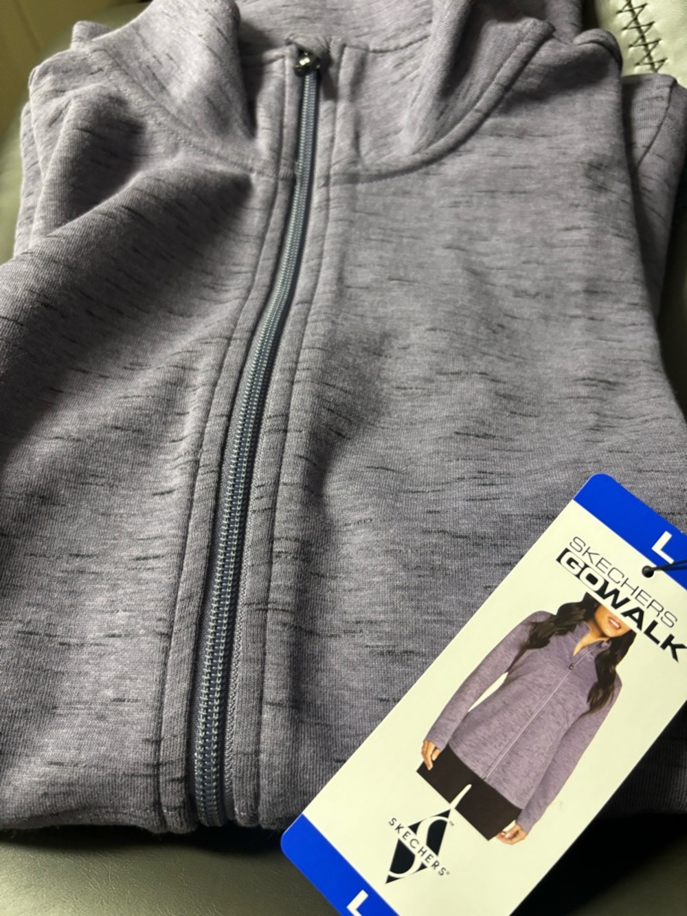 NWT Skechers Lavender Heather Full-Zip Hoodie